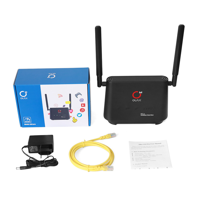 7.4V 2000mah 4G Industrial Router 4G SIM Router Connect CCTV Camera 4 LAN Ports OLAX AX5 Pro
