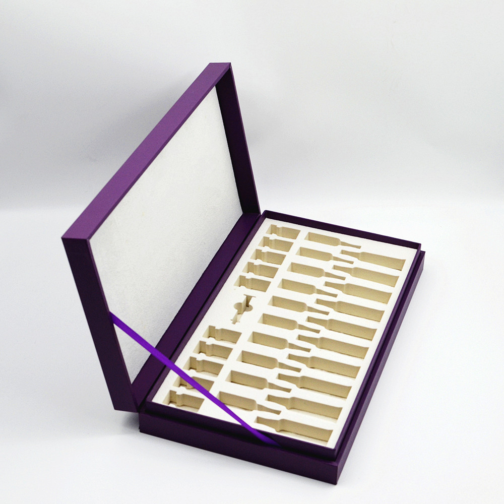 CCNB Skin Beauty Cardboard Cosmetic Box Rigid Kit With Customized Cutouts EVA Inlay