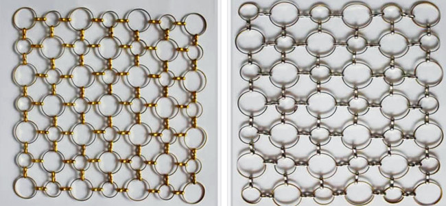 Custom Chain Mail Ring Metal Mesh Drapery For Shopping Mall Hotel Decoration