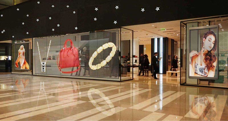 1920Hz Transparent LED Display 2.6-5.2mm Movable Advertising Indoor Led Poster
