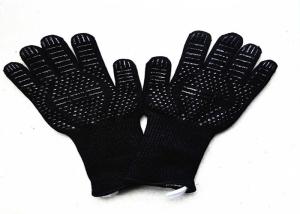 China High Temperature Heat Resistant Oven Gloves With Fingers Customized Logo on sale