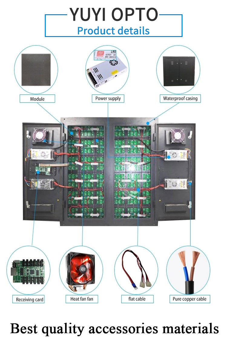 P3 P4 P5 P6 P8 P10 Outdoor Fixed LED Display Video Wall With 3535 LED Chip