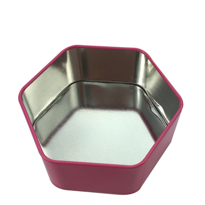 Recycled Food Tins for Cookies Customized Tin Boxes for Sale Hexagonal Metal Tin Containers