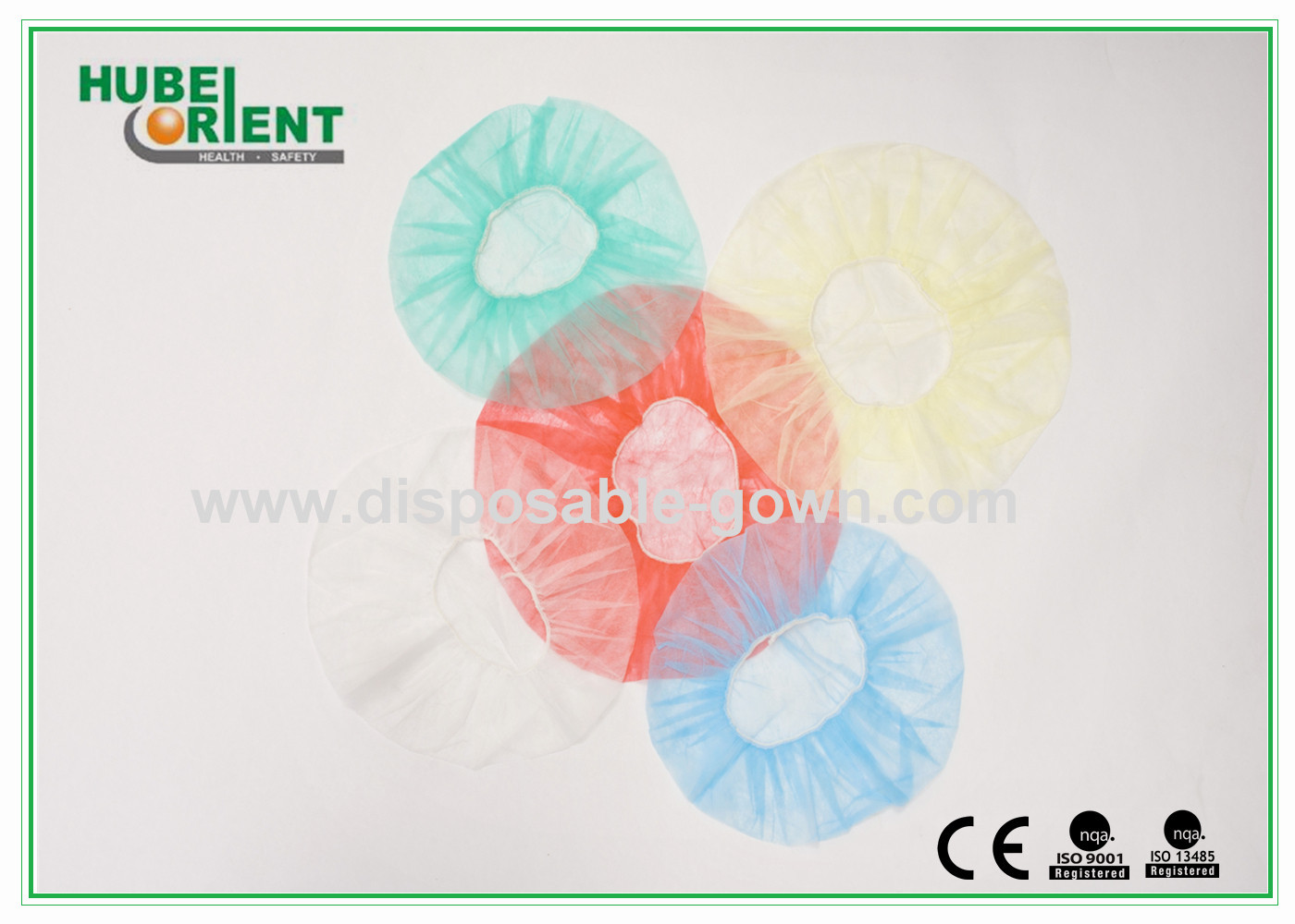 Soft Non Woven Bouffant Cap Breathable Disposable Head Cap with Elastic