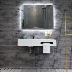 China ODM Wall Hung 36 Inch Bathroom Vanity Corner Basin Unit wholesale