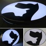 UL ROHS 3D LED Advertising Light Box / Round Outdoor Acrylic Light Box Sign