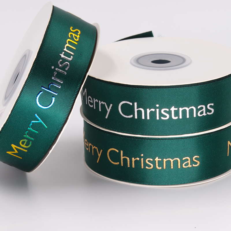 Custom Logo Personalised Printed Ribbon 1 / 2 Inch Width Single Face Style
