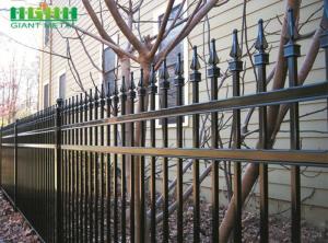 China Square Post Height 3030mm Spear Top Tubular Steel Fence wholesale