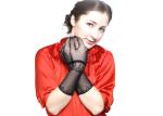 Fashion Women Fishnet Hand Gloves UV Protection Fingerless Lace Gloves Sun Block