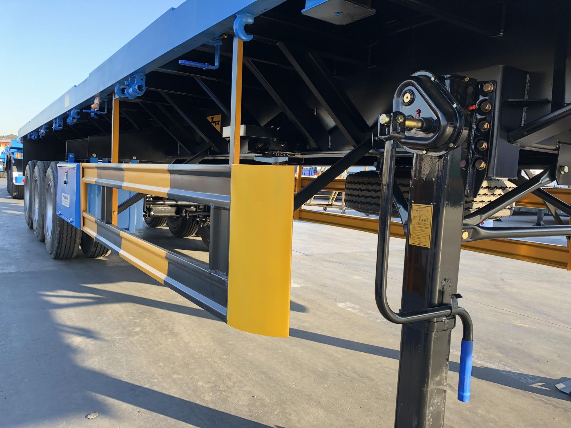 Xianmang Group 3 And 4 Axles 20ft 40ft Container Flat Bed Flatbed Semi Trailers For Tanzania And Kenya