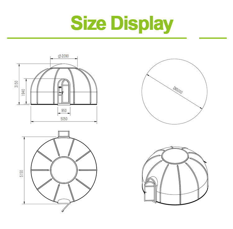 Customized Outdoor Bubble Tents Sound Insulation For Dining Room