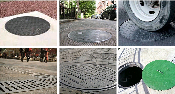 Round Type Ductile Iron Manhole Cover EN124 D-400 C250 30-50 Years Life