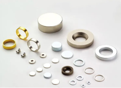Sintered Round Ring Ndfeb Magnets Ni-Cu-Ni Coating For Industrial