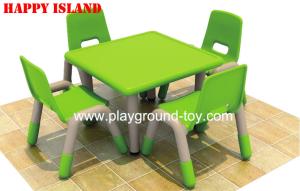 China Imported Plastic Kindergarten Classroom Furniture Square Learning Table wholesale