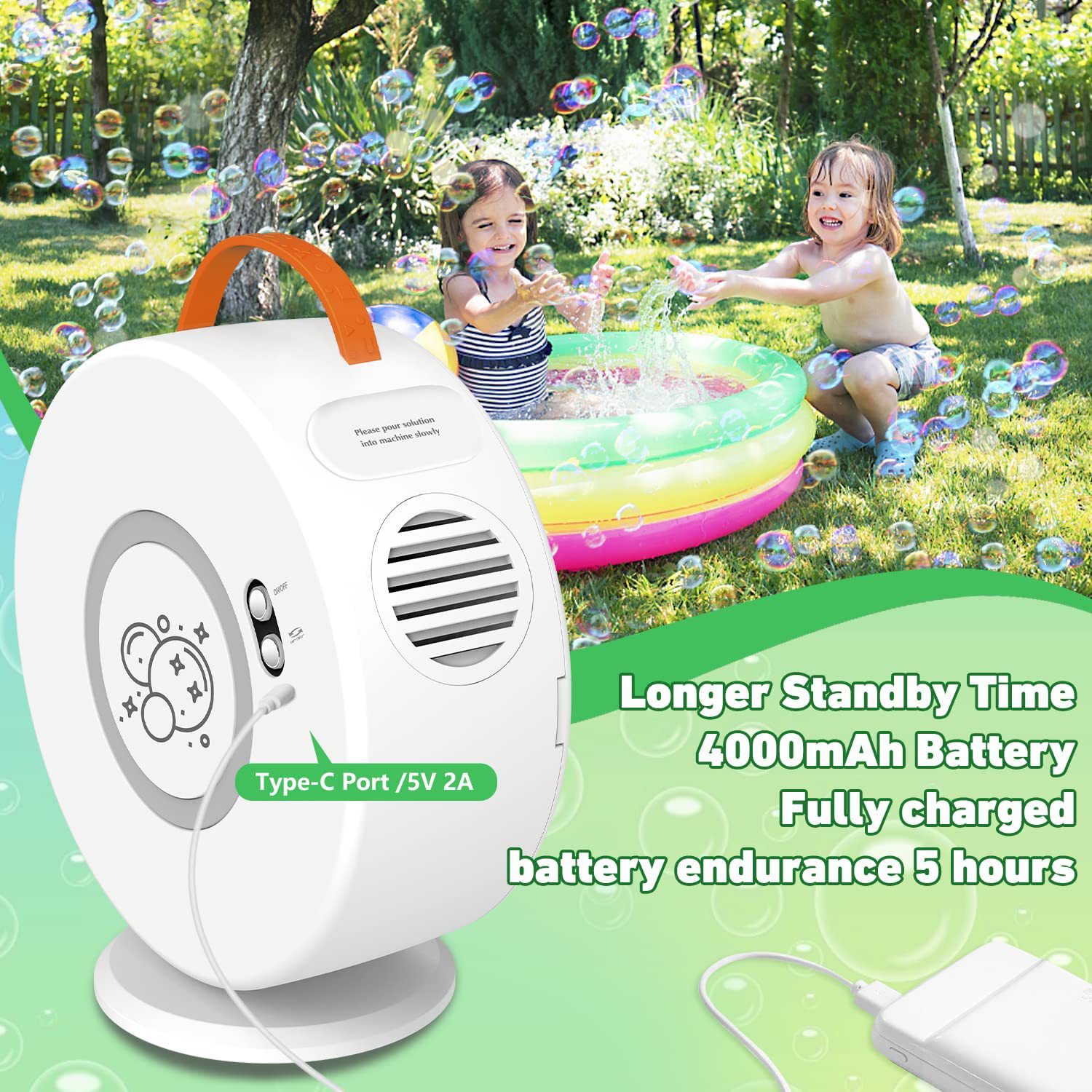 Other Educational Toys Fully Automatic 360 Degree Rotation Outdoor Circular Bubble Machine