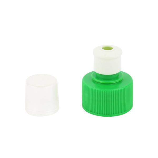 28/410 Plastic Push Pull Closures Sports Water Bottle Cap Transparent Bottle Cap