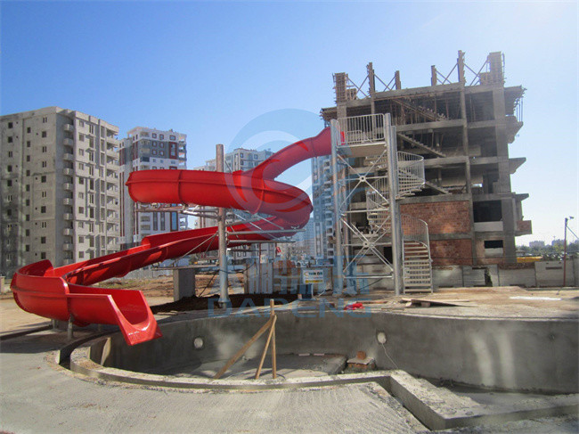 Customized Big Curve Water Slide Complex Spiral Pool Slide For Adults Kids