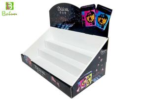 China Snacks Cardboard Display Holder 3 Ladders , Cardboard Countertop Displays wholesale