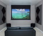 Tubular Motor Ceiling Projector Screen Recessed Tab Tensioned Screen