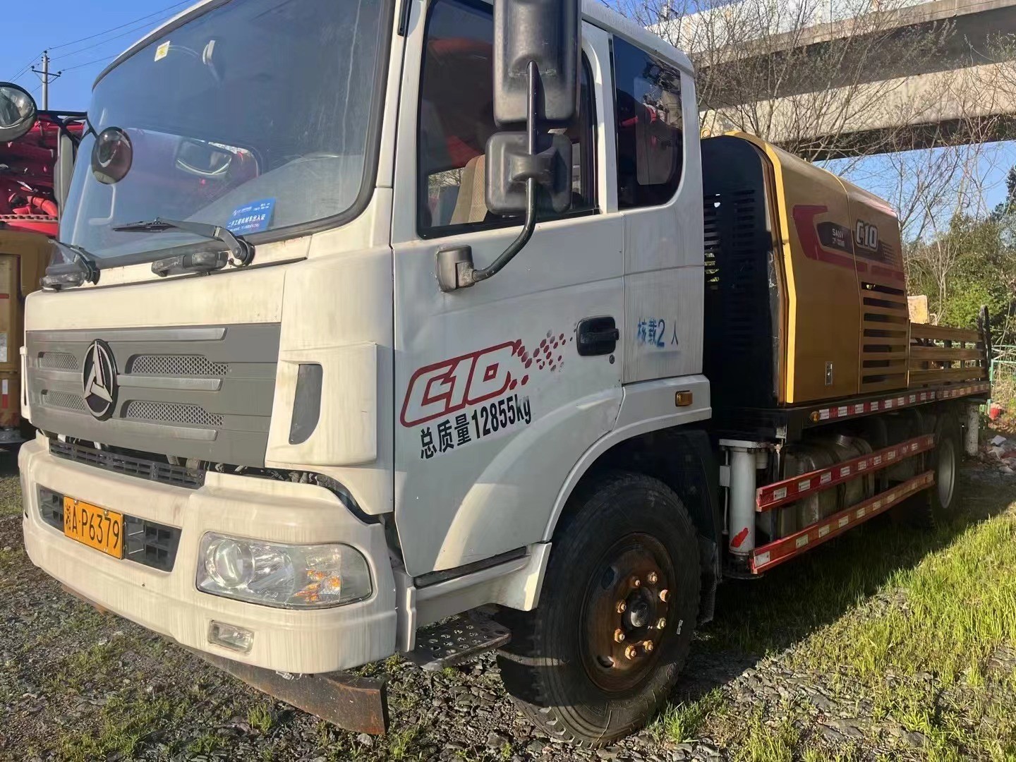 2019 Sany 10020 National Five Truck Mounted Pump With White And Yellow Color