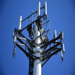 China Iso 1461 50 Ft Steel Telecommunications Cellular Internet Antenna Monopole Tower wholesale