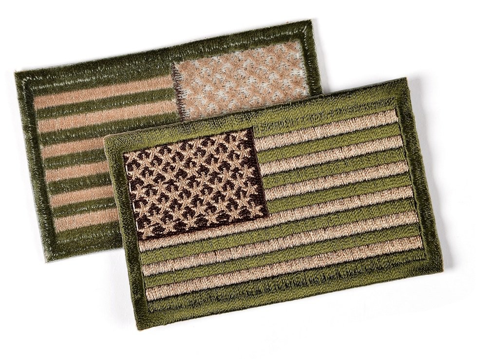 Custom Military Embroidered Badges / Twill Fabric Velcro Hat Patches