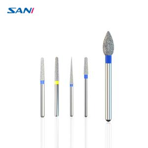 China Silver Dental Polish Bur Stainless Steel Diamond Bur Set For High Speed Handpiece wholesale
