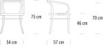Natural Beech Wood Thonet Chair , 80cm High Modern Bentwood Chairs