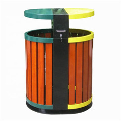 4 Compartments Outdoor Recycling Bins With 316 Stainless Steel Solid Timber Material