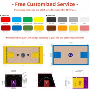 Interlocking Sports Flooring Tiles 340x340mm Anti-Slip Polypropylene