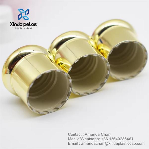 Gold Plastic Mushroom Shaped UV Screw Cap for Perfume Bottle Cosmetic Bottle
