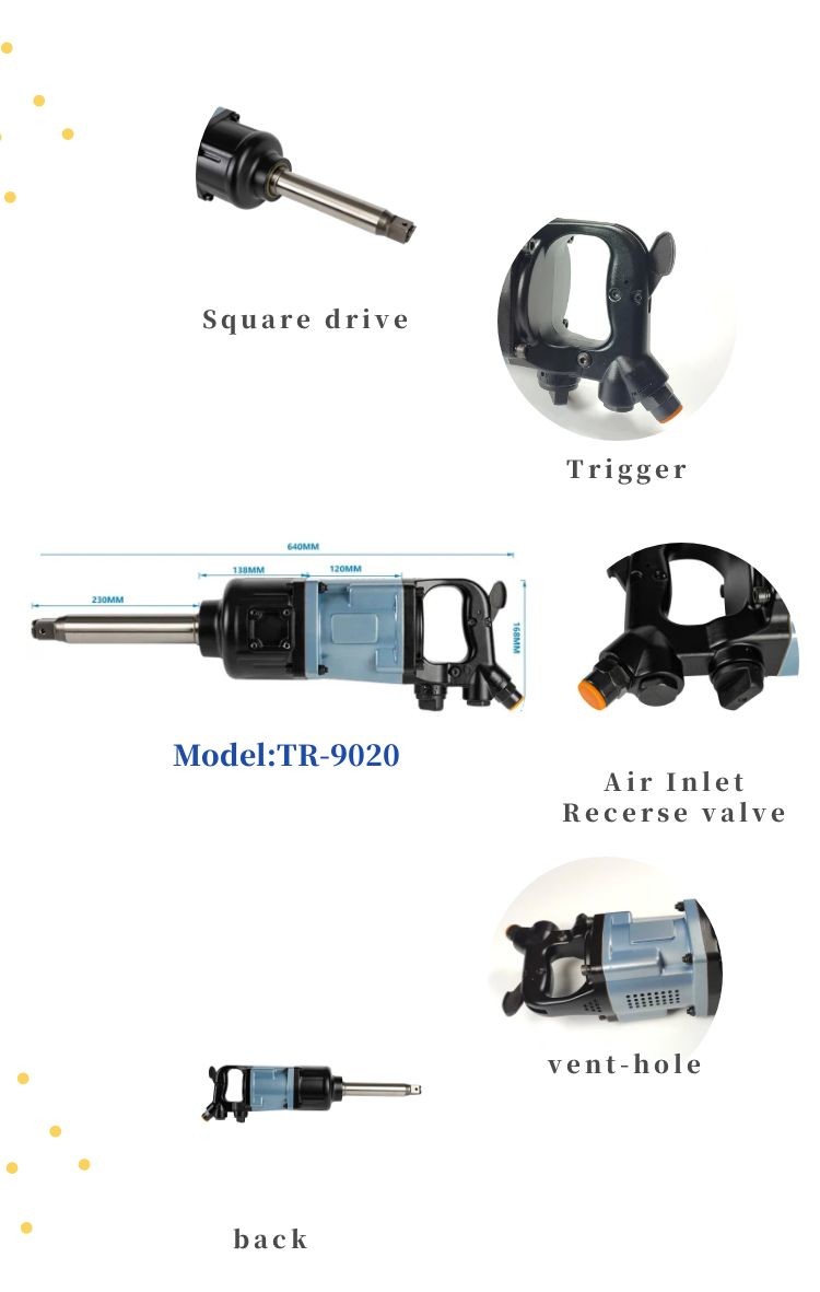 17.25kg M50 Composite Air Impact Wrench For Heavy Duty Industrial Use