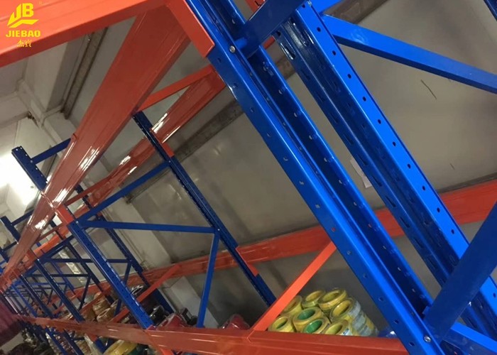High Density Heavy Duty Pallet Rack Shelving , Blue Color Heavy Duty Racking System