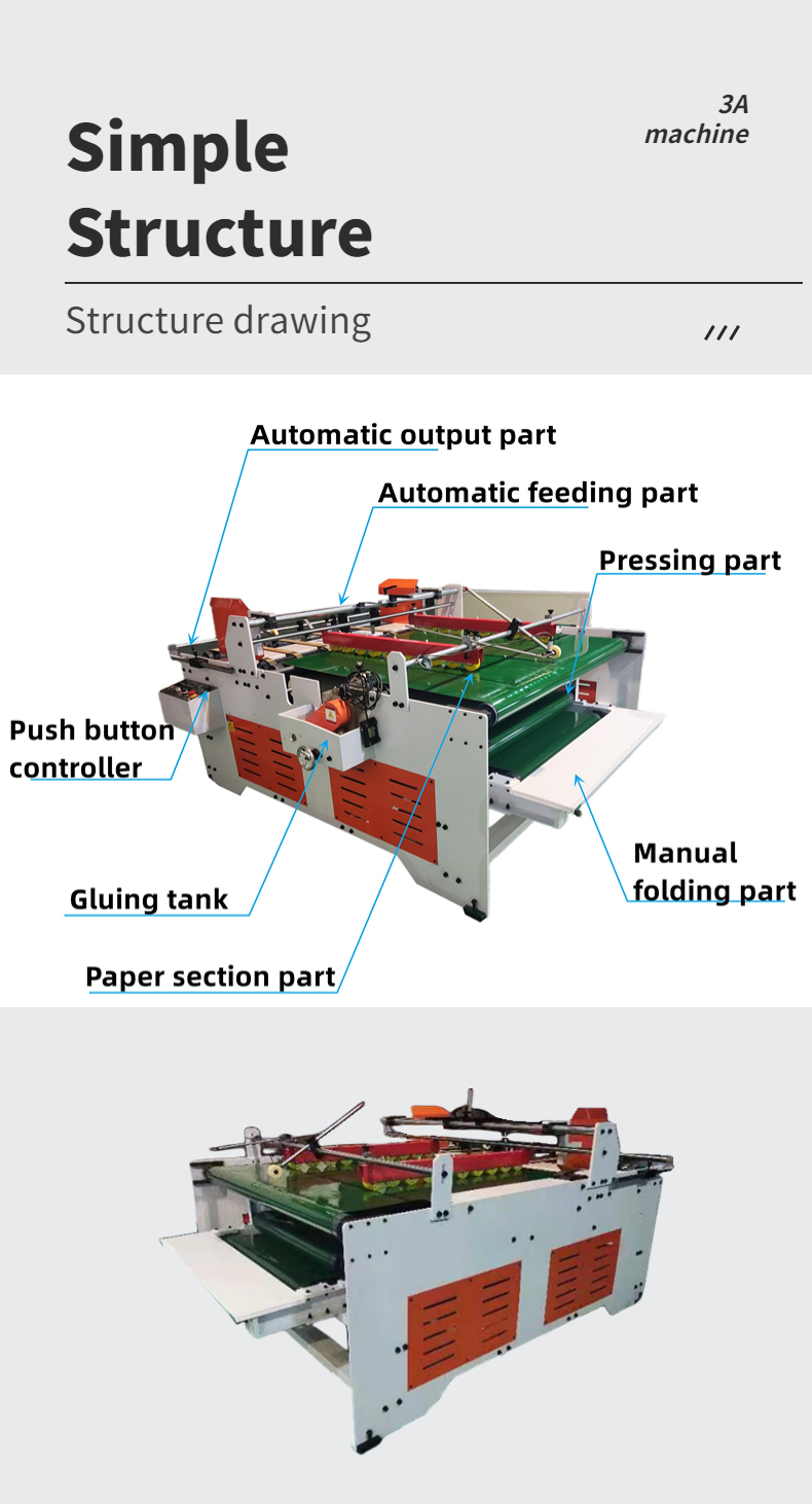 Semi-Automatic Folder Gluing Machine CQT-1500JGKW for Fast and Accurate Pasting