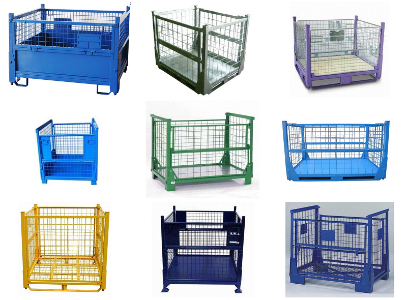 Collapsible Steel Wire Mesh Warehouse Stillage Storage Box