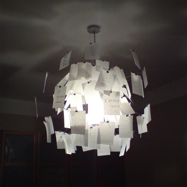 Paper chandelier replica designer Light Living Room Dining Room Zettel