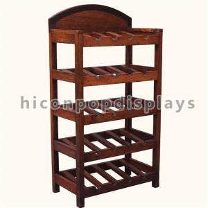 China Custom Size Retail Shop Wine Display Shelf Wooden For Advertising Whiskey wholesale