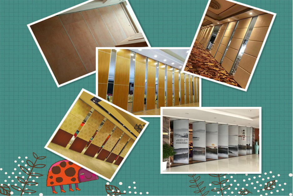 Hotel Moveable Acoustic Wooden Hanging Folding Partition Walls Interior Decoration