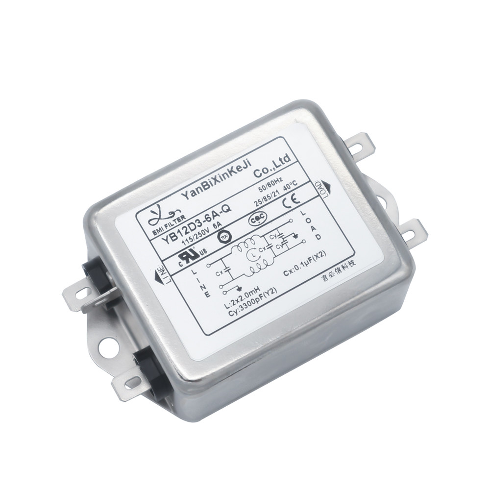 20A Electrical Noise Filter Multi-Certified Single Phase Emi Filter For Electronic Equipment