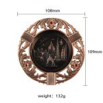 108*109MM Personalized Die Casting Zinc Alloy Cylindrical Metal Pocket Ashtray