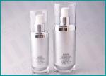 70 ML 130 ML Oval Shape Cosmetic Serum Bottle ，Silver / Gold Airless Cosmetic