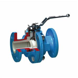 China Lined Pneumatic Speed Control Valve Blue Ball Valve Stainless Steel Material wholesale