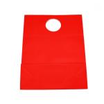Red paper bag tea packaging gift die cut handle ivory paper bag
