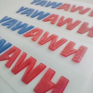 Matte Silicone Heat Transfer Logo Flat Screen Printing Logo Customized