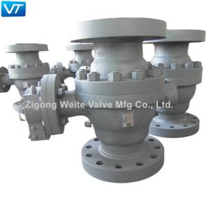 China ASME B16.10 Trunnion Mounted Ball Valve Stainless Steel Worm Gear Ball Valve wholesale