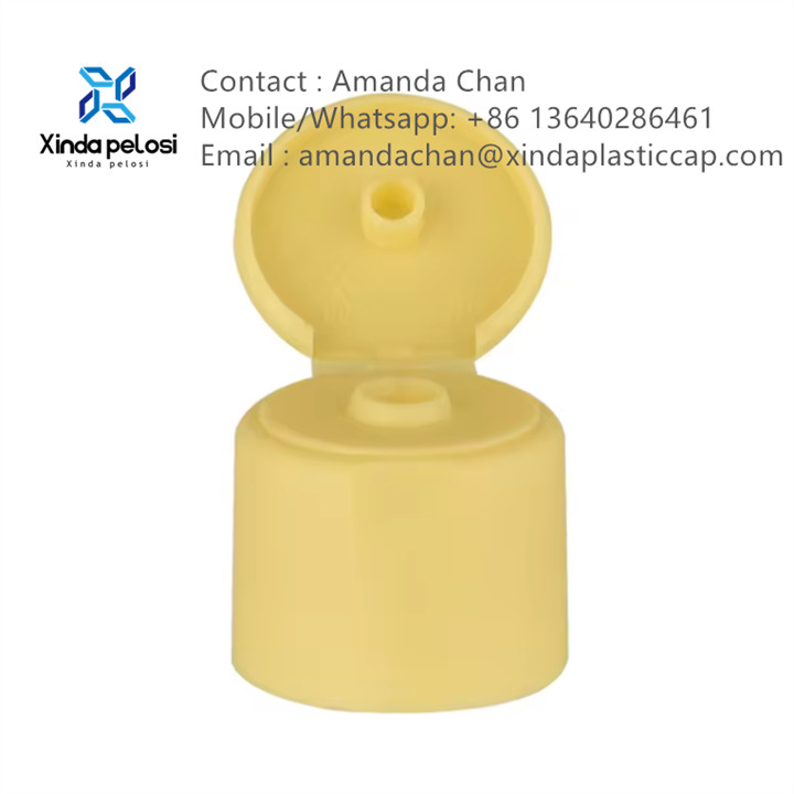 Plastic White Ribbed Flip Top Cap Flip Top Shampoo Caps For Body Lotion