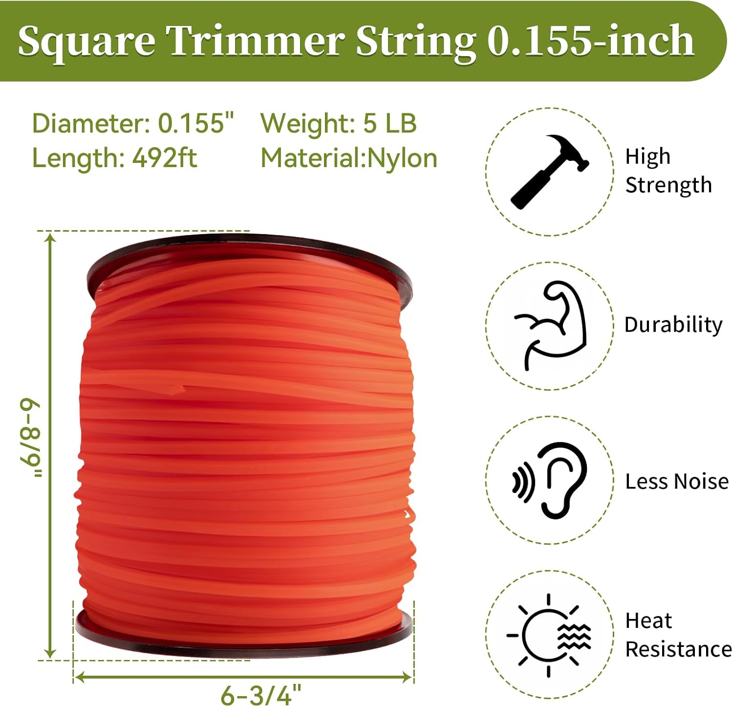 Garden Tools Spare Parts Brush Cutter String Trimmer 1.0mm-5.0mm Grass Trimmer Line