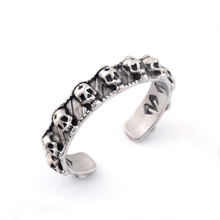 Retro skull bracelet for men, niche design, trendy and fashionable men's bracelet