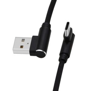 China 2.4A Fast Charge Mobile Phone Cables 1m Fiber Material Bent Adapter Game Partner wholesale