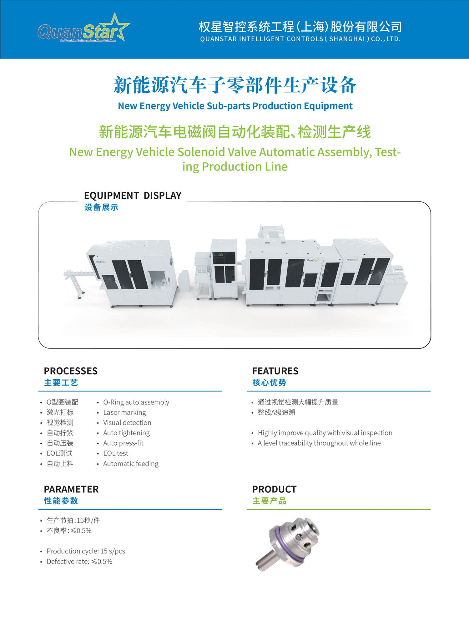 Automatic Visual Inspection System For Solenoid Valve Assemly Testing Equipment